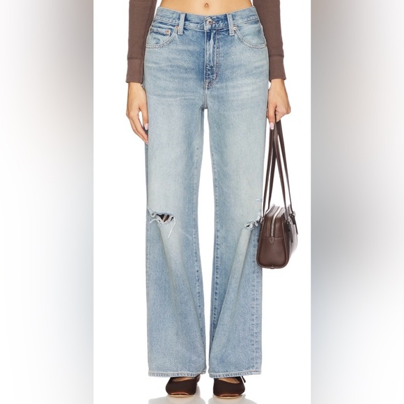 pistola Denim - Pistola Hendrix High Rise Wide Leg Jeans Apprentice Distressed NWT Size 27